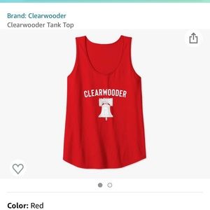 Clearwooder red tank womens large